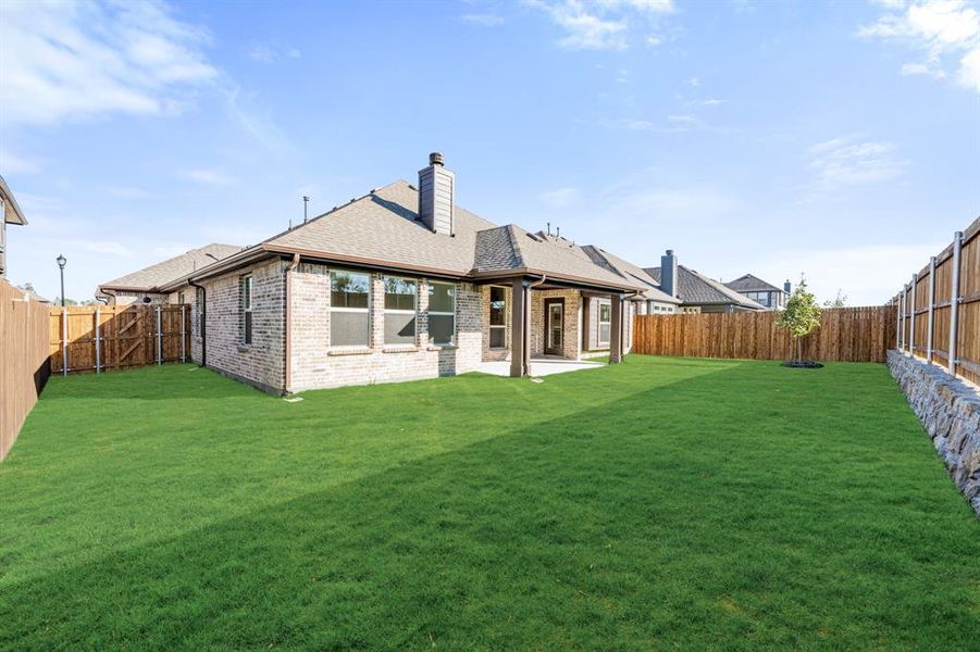 Exterior details and patio area of a home in Bear Creek Classic 60, Lavon (Image 21). Exterior details and patio area of a home in Bear Creek Classic 60, Lavon (Image 21).