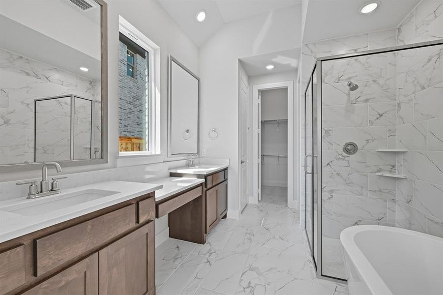 Furnished interior view inside a new home in Trinity Falls, McKinney (Image 8).