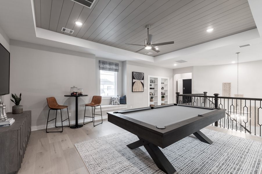 Representative furnished interior of a home built from the Snyder by Tri Pointe Homes in Harvest Green, Richmond (Image 46).