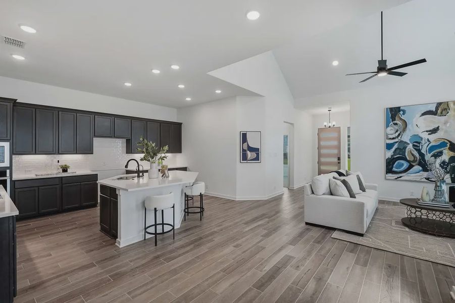 Furnished interior view inside a new home in The Crossvine, Schertz (Image 17).