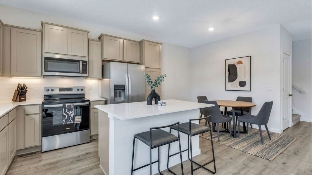 Furnished interior view inside a new home in Ellston Park, Colorado Springs (Image 3). Furnished interior view inside a new home in Ellston Park, Colorado Springs (Image 3).
