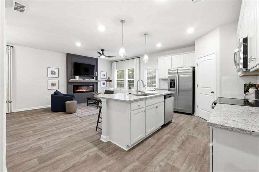 Furnished interior view inside a new home in Concord Oaks, Powder Springs (Image 24). Furnished interior view inside a new home in Concord Oaks, Powder Springs (Image 24).