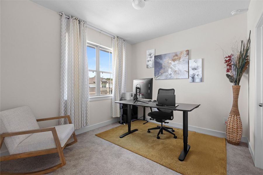 Secondary full suite downstairs, converted into an office Secondary full suite downstairs, converted into an office