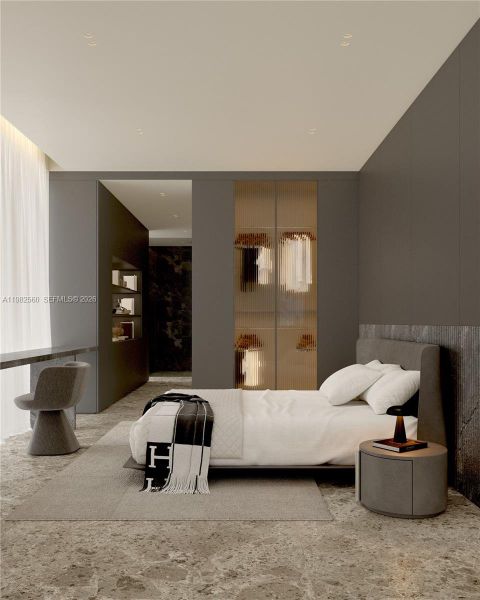 Furnished interior view inside a new home in , Miami Beach (Image 18).