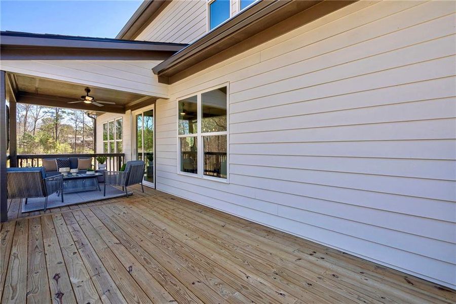 Exterior details and patio area of a home in , Atlanta (Image 36).