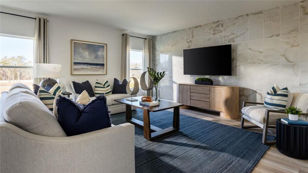 Furnished interior view inside a new home in Pasadena Landing, Wesley Chapel (Image 23). Furnished interior view inside a new home in Pasadena Landing, Wesley Chapel (Image 23).