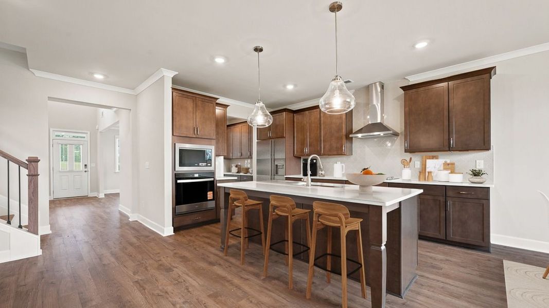 Representative furnished interior of a home built from the Emerson by D.R. Horton in Evergreen Crossing, Locust Grove (Image 5).