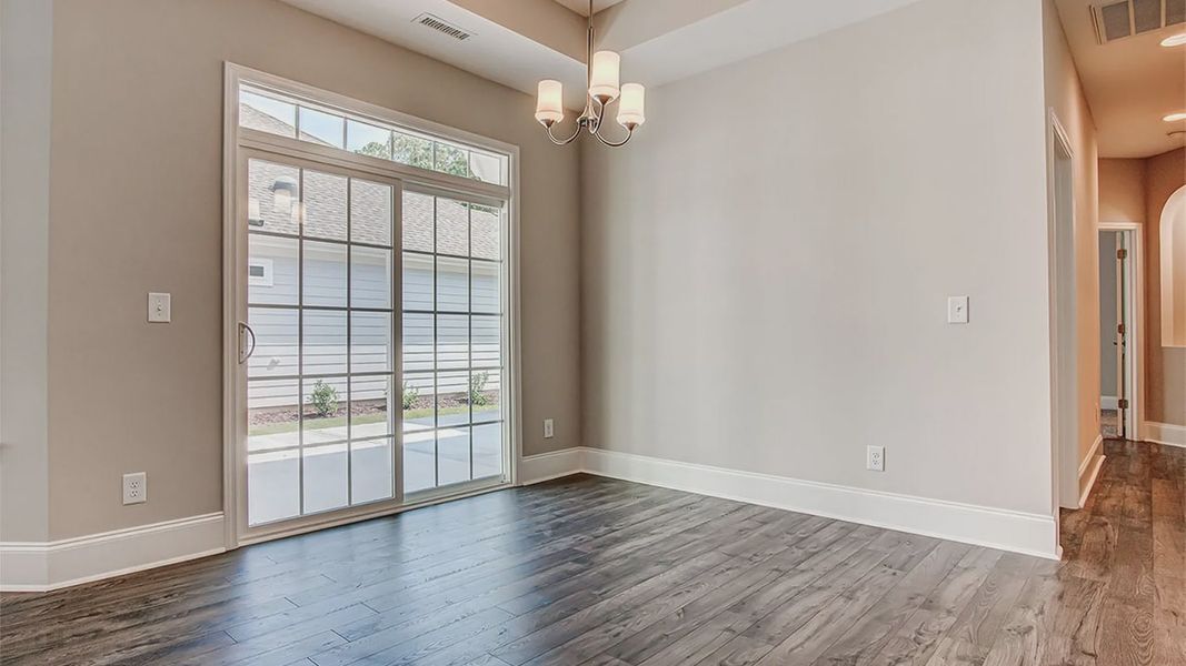 Representative unfurnished interior of a home built from the Palazzo Craftsman by Epcon Communities in The Cottages at 78 North, Sanford (Image 19). Representative unfurnished interior of a home built from the Palazzo Craftsman by Epcon Communities in The Cottages at 78 North, Sanford (Image 19).