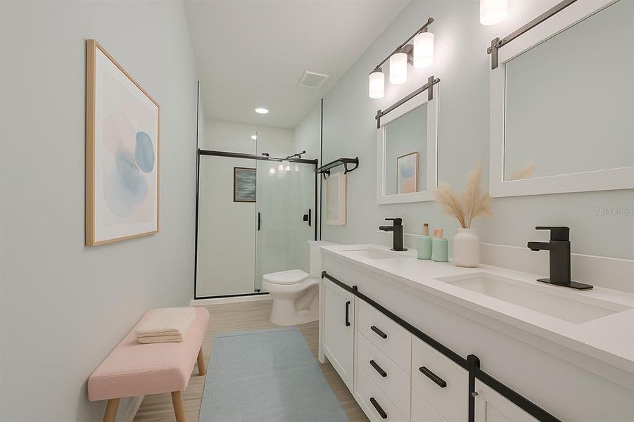 Furnished interior view inside a new home in , Tampa (Image 11). Furnished interior view inside a new home in , Tampa (Image 11).