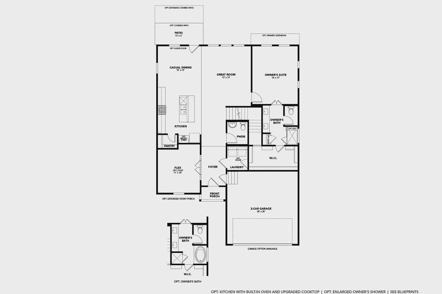 2D floor plan layout of this home in McClure Farms, Columbia, TN (Image 3).