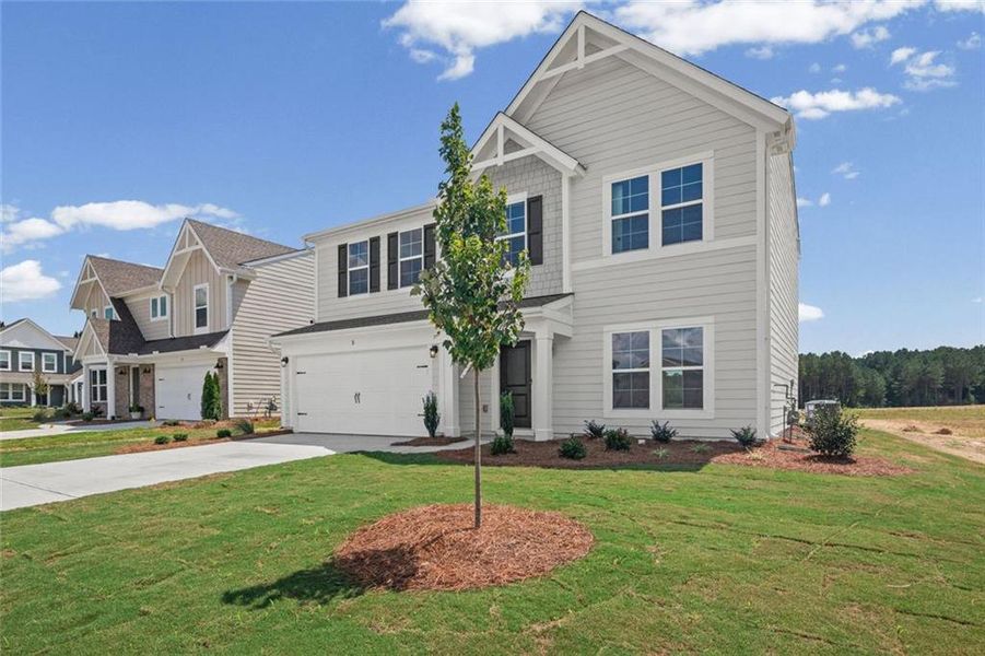 Front exterior of a new home in Three Rivers, Rome, GA, highlighting curb appeal (Image 21). Front exterior of a new home in Three Rivers, Rome, GA, highlighting curb appeal (Image 21).
