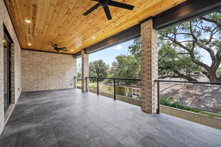 Upstairs features the same oversized covered patio as downstairs!