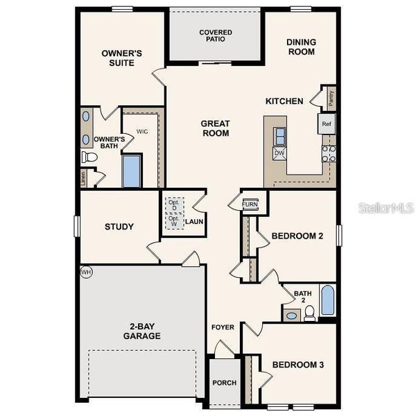 2D floor plan layout of this home in , Port Charlotte, FL (Image 3).