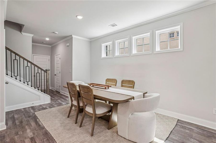 Furnished interior view inside a new home in Town Center Overlook, Peachtree Corners (Image 7).