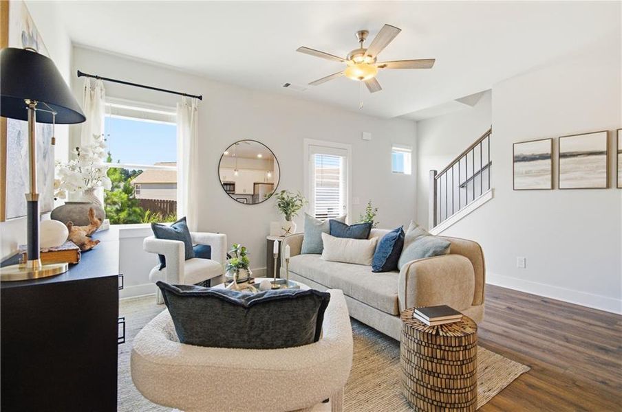 Furnished interior view inside a new home in , Cartersville (Image 9).