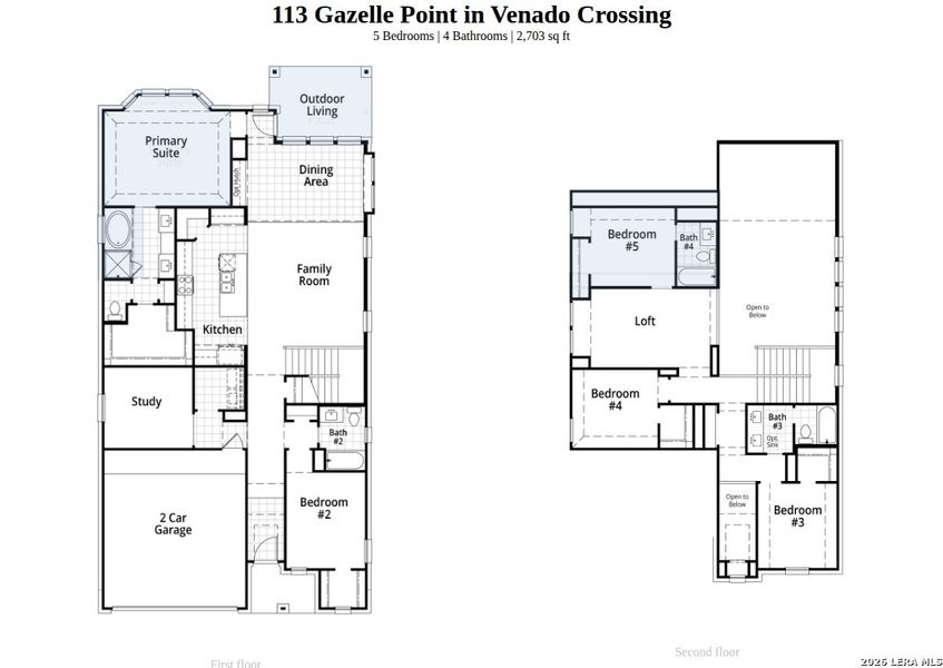 2D floor plan layout of this home in Venado Crossing, Cibolo, TX (Image 4). 2D floor plan layout of this home in Venado Crossing, Cibolo, TX (Image 4).