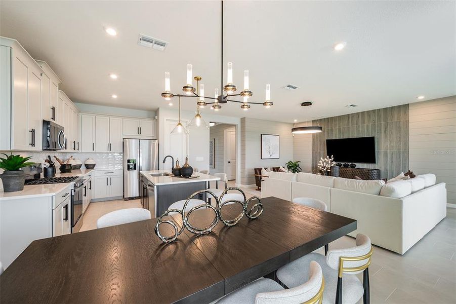 Furnished interior view inside a new home in Pasadena Ridge Master, Dade City (Image 14).