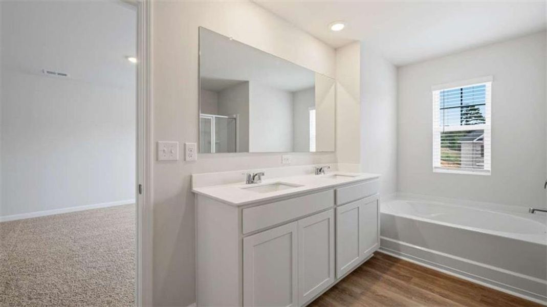 Furnished interior view inside a new home in Brooks Station, Dacula (Image 9).