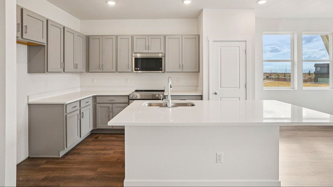 Furnished interior view inside a new home in Windler Townhomes, Aurora (Image 16). Furnished interior view inside a new home in Windler Townhomes, Aurora (Image 16).
