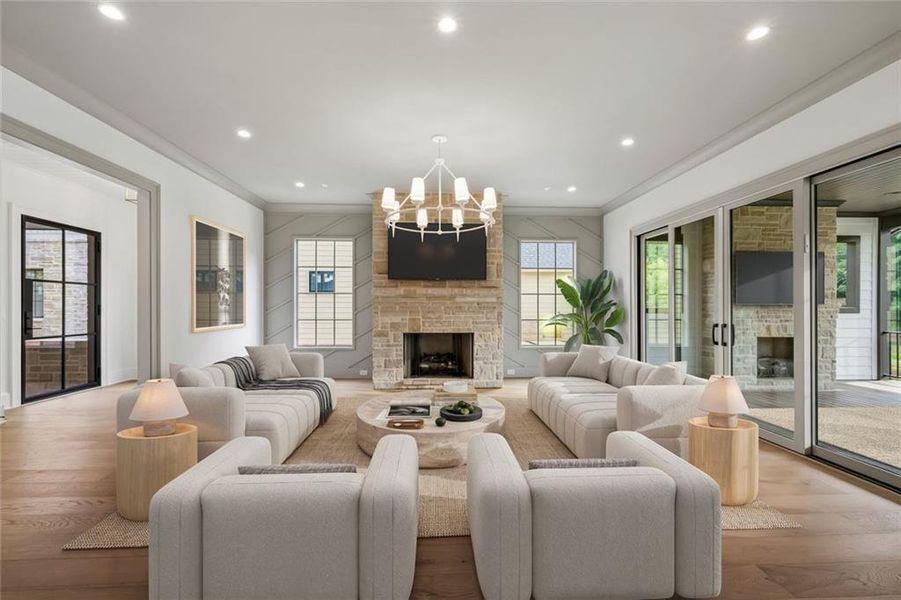 Furnished interior view inside a new home in , Roswell (Image 17).