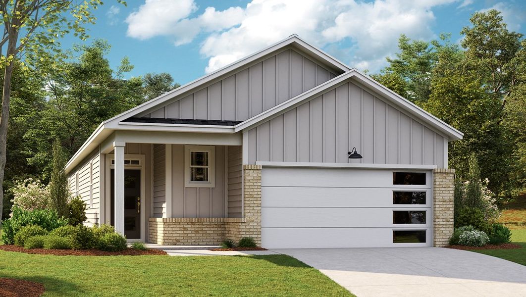 Front exterior of a new home in Nexus South, Gallatin, TN, highlighting curb appeal (Image 2).