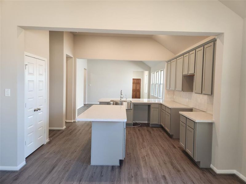 Kitchen with island