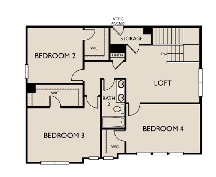 2D floor plan layout of this home in Cades Bluff, Lebanon, TN (Image 3).