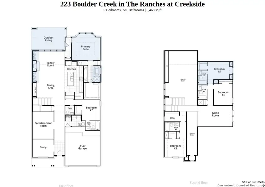 2D floor plan layout of this home in The Ranches at Creekside, Boerne, TX (Image 3). 2D floor plan layout of this home in The Ranches at Creekside, Boerne, TX (Image 3).