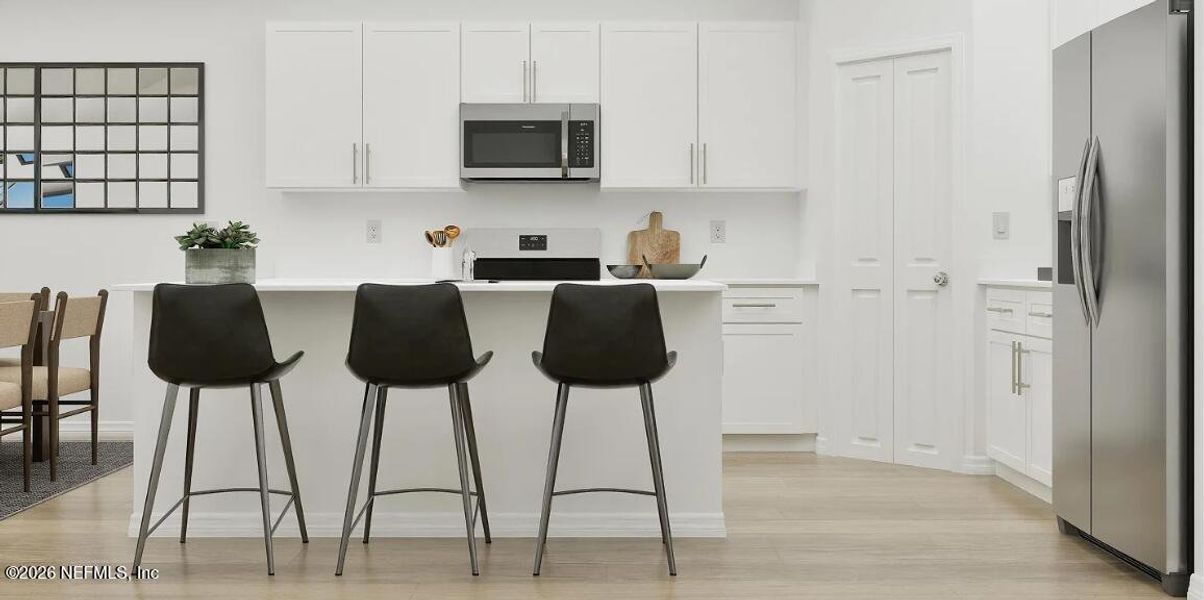 Furnished interior view inside a new home in Mill Creek North Townhomes, Jacksonville (Image 5).