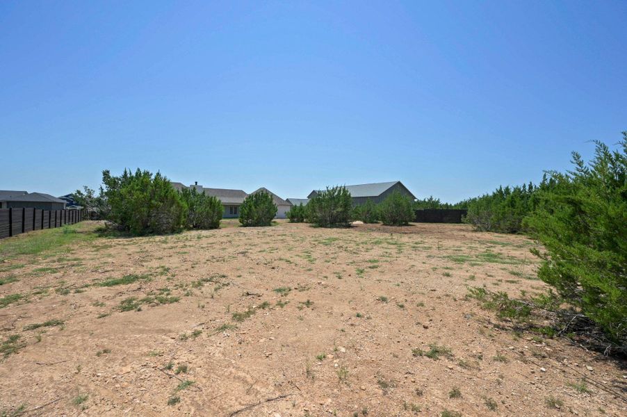 Backyard is fully fenced.