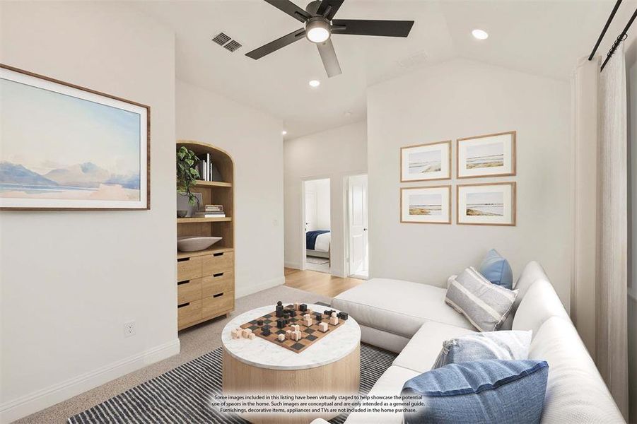 Furnished interior view inside a new home in Stone River Glen 50s, Royse City (Image 15). Furnished interior view inside a new home in Stone River Glen 50s, Royse City (Image 15).