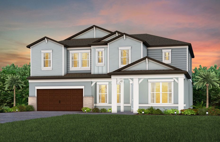 Representative exterior photo of a completed home built from the Newlyn by Pulte Homes in Vida's Way, Wesley Chapel, FL (Image 14).