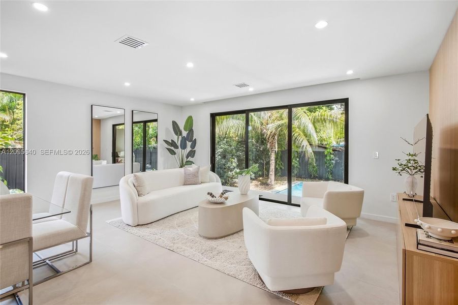 Furnished interior view inside a new home in , Miami (Image 29).
