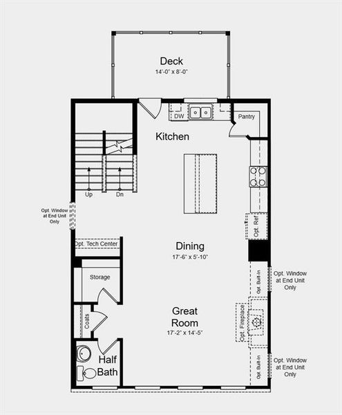 2D floor plan layout of this home in Hampton Trace, Marietta, GA (Image 5).
