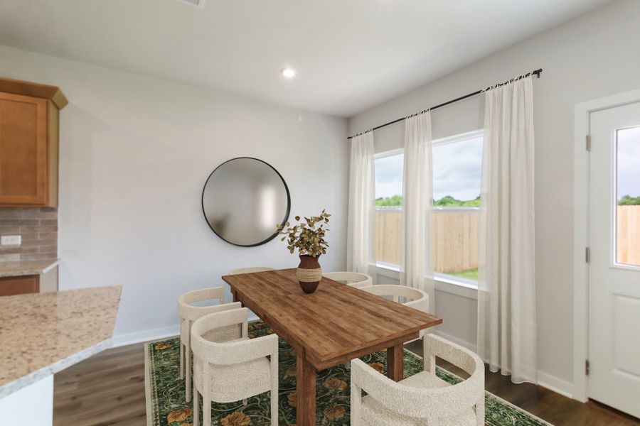 Representative furnished interior of a home built from the Concho by Omega Builders in Hillside Village, Temple (Image 6). Representative furnished interior of a home built from the Concho by Omega Builders in Hillside Village, Temple (Image 6).