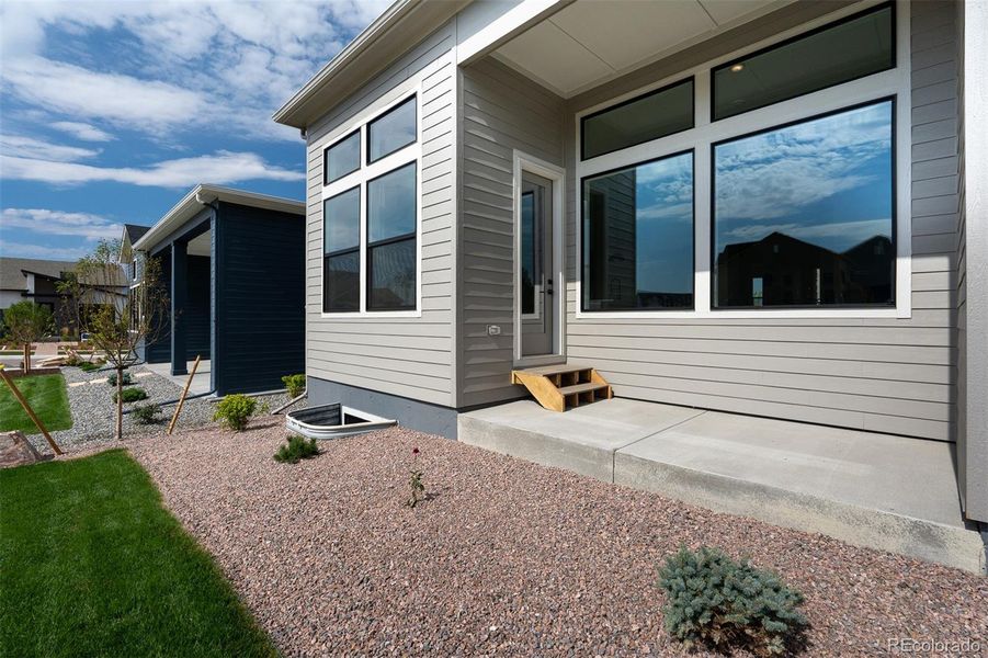 Exterior details and patio area of a home in Cloverleaf – Mountainview Collection, Monument (Image 2).