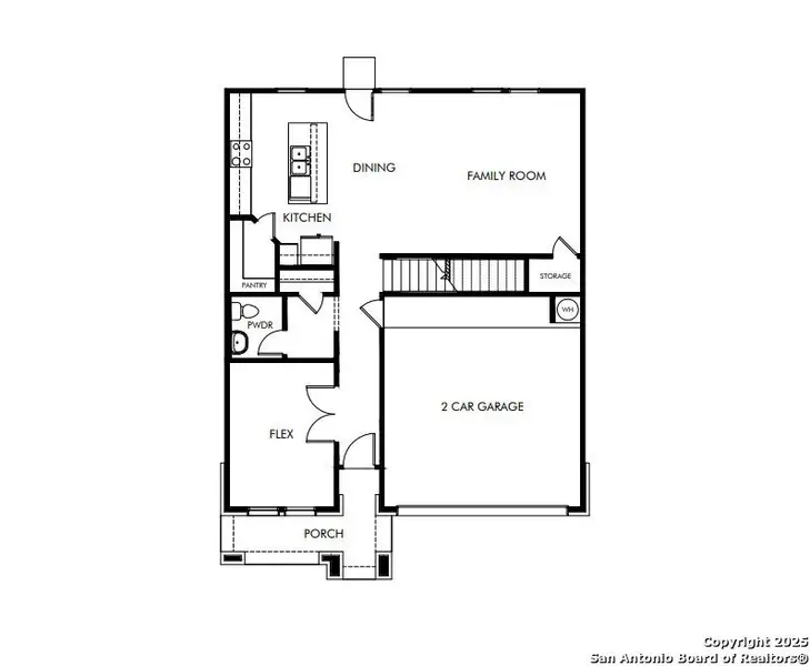 2D floor plan layout of this home in Royal Crest, San Antonio, TX (Image 5).