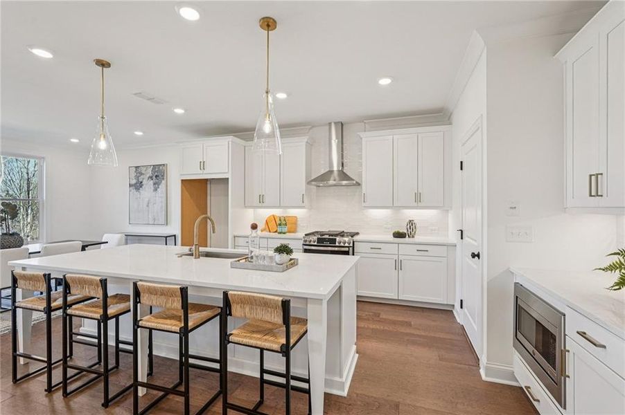 Furnished interior view inside a new home in Millcroft Townhomes, Buford (Image 16). Furnished interior view inside a new home in Millcroft Townhomes, Buford (Image 16).