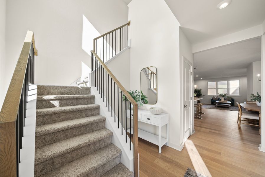 Representative furnished interior of a home built from the Terra B by Homes by Dickerson in Chatham Park, Pittsboro (Image 7).