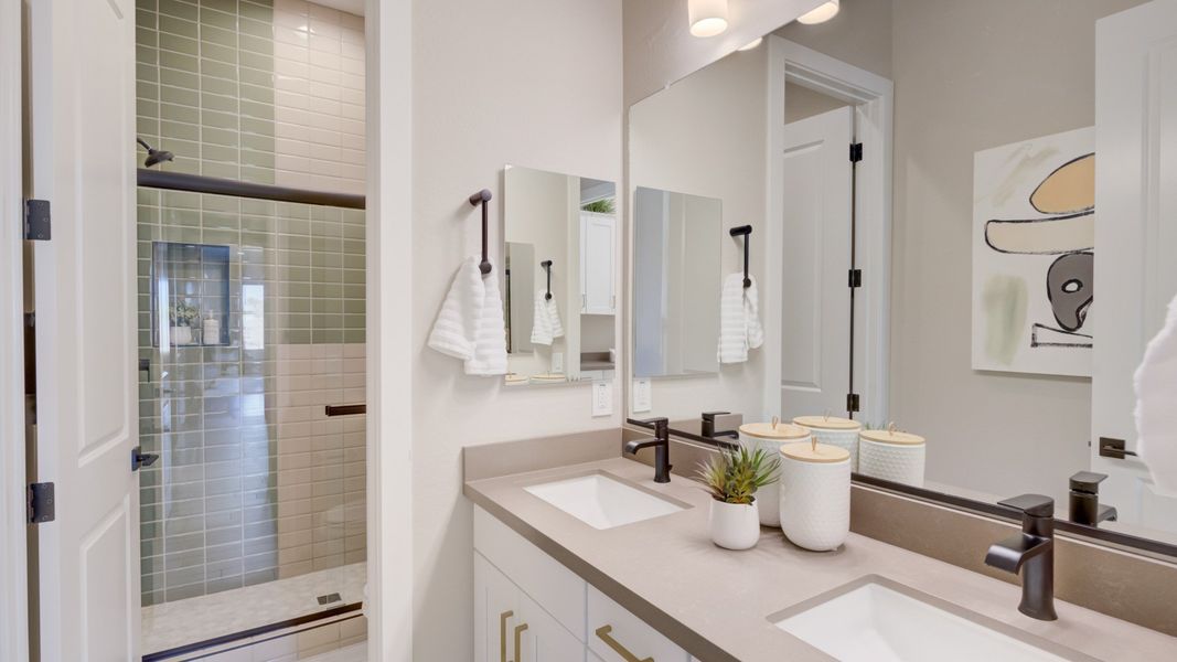 Representative furnished interior of a home built from the Almeria by DRB Homes in Arroyo Seco - Palazzo, Buckeye (Image 13). Representative furnished interior of a home built from the Almeria by DRB Homes in Arroyo Seco - Palazzo, Buckeye (Image 13).