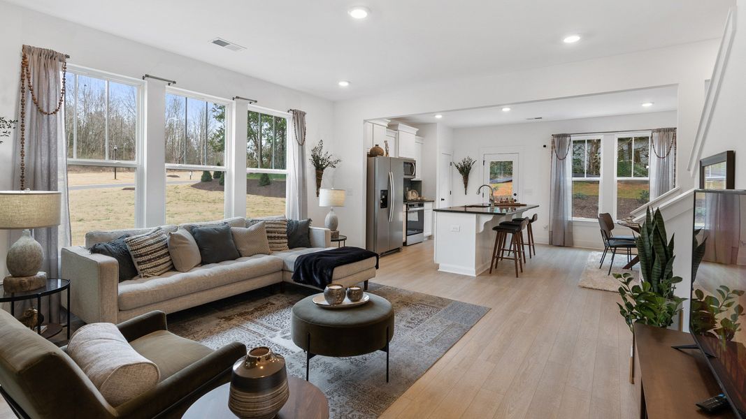 Open concept Litchfield Plan New Townhome by DRB Homes in Charlotte, NC