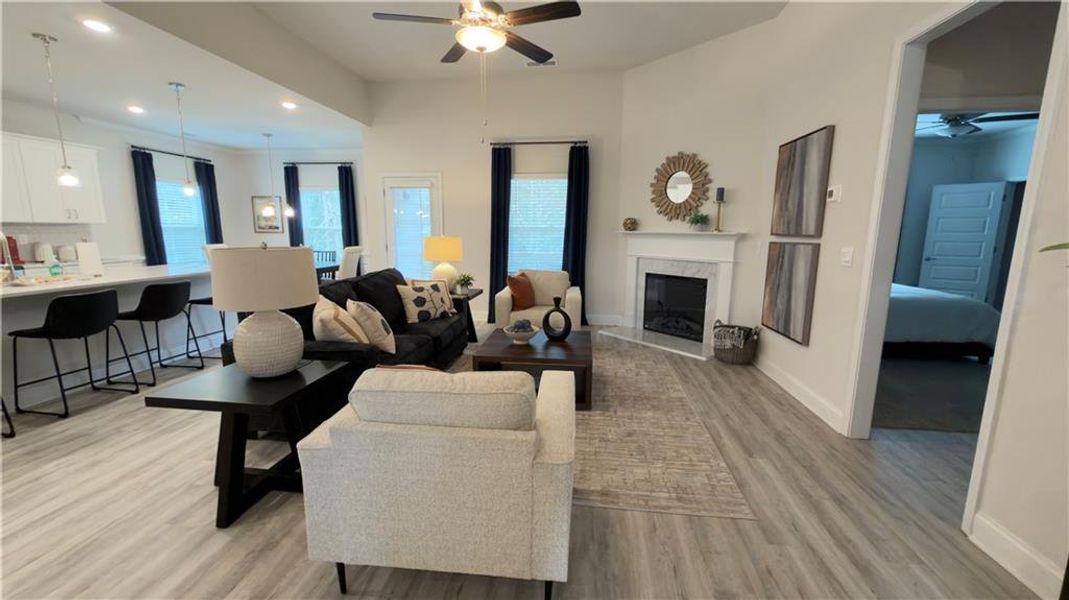 Furnished interior view inside a new home in Habersham Meadows, Demorest (Image 12).