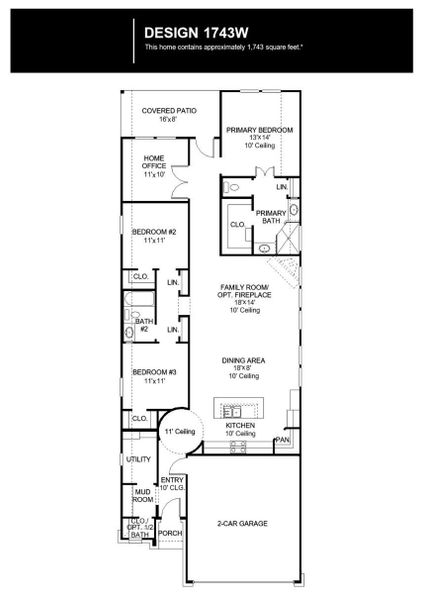 2D floor plan layout of this home in The Grand Prairie, Hockley, TX (Image 2).