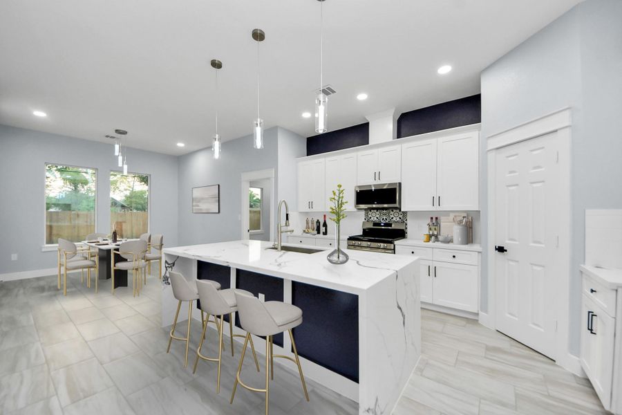 Furnished interior view inside a new home in , La Porte (Image 15). Furnished interior view inside a new home in , La Porte (Image 15).