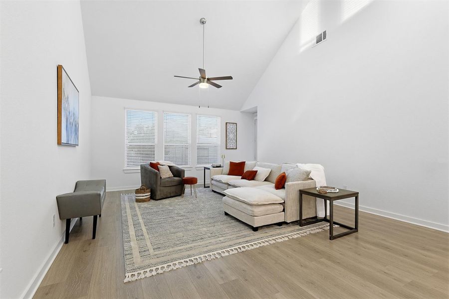 Furnished interior view inside a new home in Grand Central Park: 40ft. lots, Conroe (Image 10). Furnished interior view inside a new home in Grand Central Park: 40ft. lots, Conroe (Image 10).