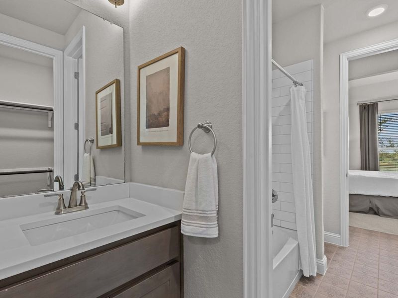 Representative furnished interior of a home built from the The Garner A by Davidson Homes LLC in The Reserve at Potranco Oaks, Castroville (Image 26).