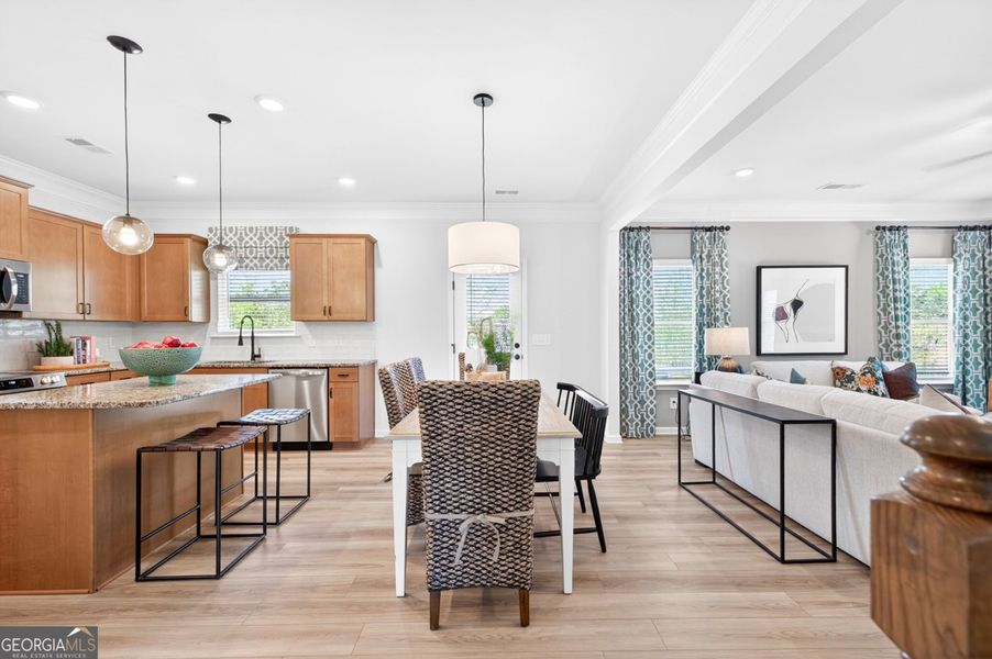 Furnished interior view inside a new home in Cobblestone Crossing Commons, Warner Robins (Image 7).
