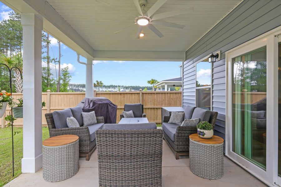 Exterior details and patio area of a home in , Summerville (Image 25).