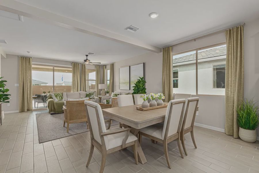 Representative furnished interior of a home built from the 1901 by Elliott Homes in Camilo at Santana, Yuma (Image 10).
