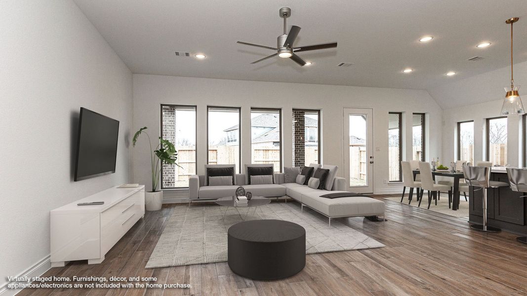 Representative furnished interior of a home built from the 2935W by Perry Homes in Meridiana, Rosharon (Image 4).